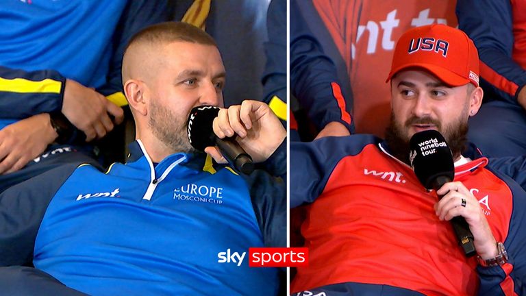 Tempers flared at the Mosconi Cup press conference between Team Europe and Team USA!