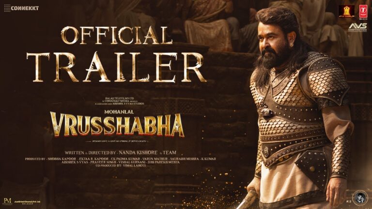 Vrusshabha Official Trailer (Hindi) | Mohanlal as a King | Naandda Kishore | 25th Dec 2025 | Sam CS