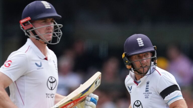 The Ashes: England on top in stormy Sydney as Joe Root and Harry Brook share in unbroken century partnership | Cricket News