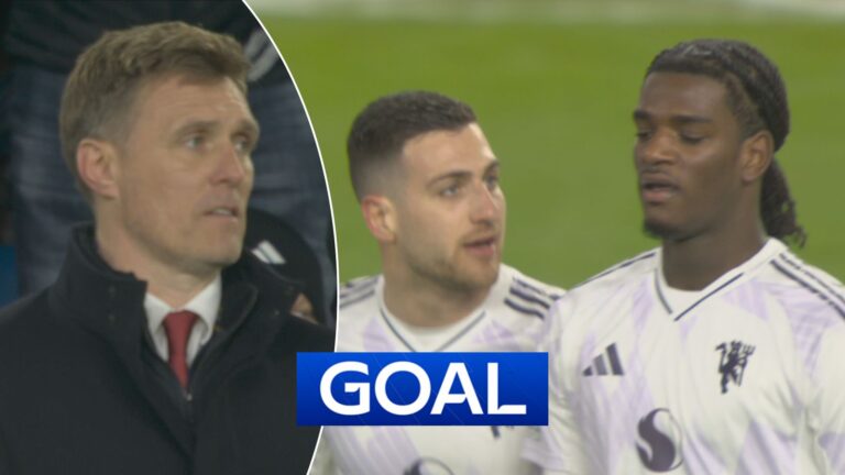 Fletcher watches on as Heaven scores an own goal!