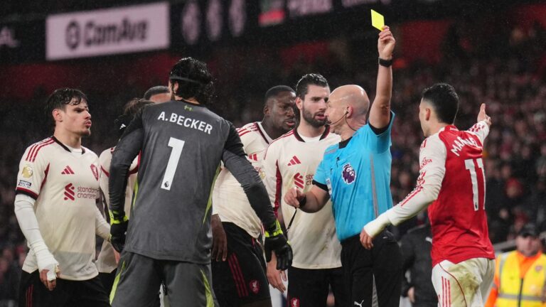 Ref Watch LIVE! Should Martinelli have been sent off for push on Bradley?