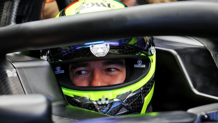 Sergio Perez was in the cockpit for Cadillac's first F1 run at Silverstone