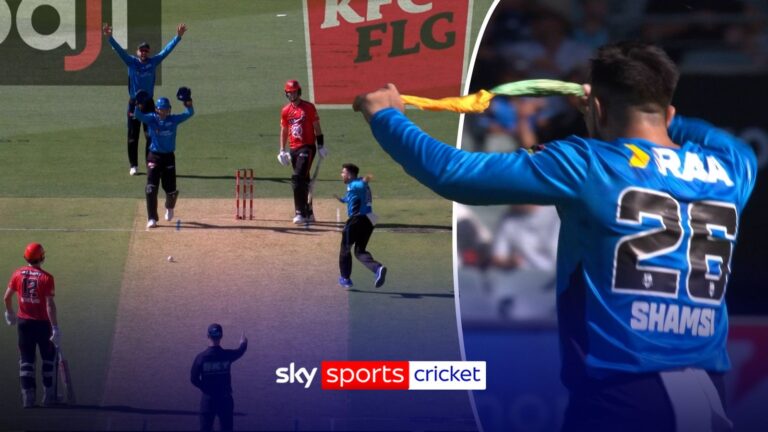 Shamsi celebrates wicket with a magic trick?!