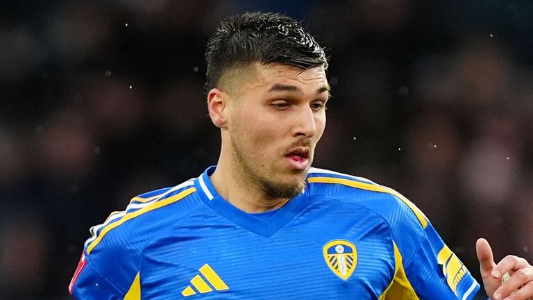 Leeds United's Joel Piroe during the Emirates FA Cup third round match at Pride Park Stadium, Derby. Picture date: Sunday January 11, 2026