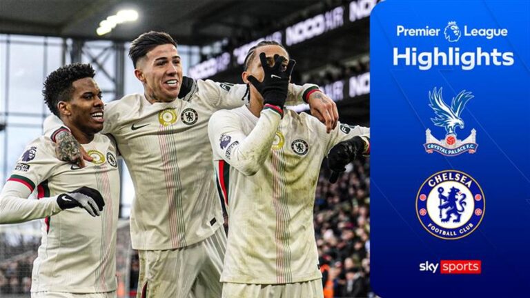 Chelsea beat 10-man Palace at Selhurst Park to move fourth