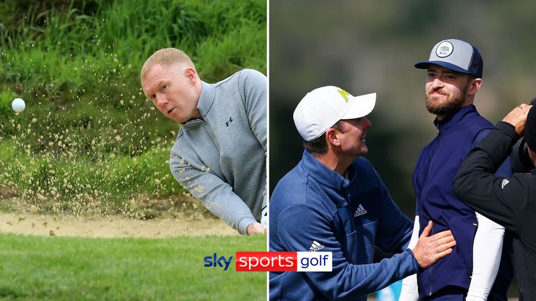 Celeb pro-am golf shots