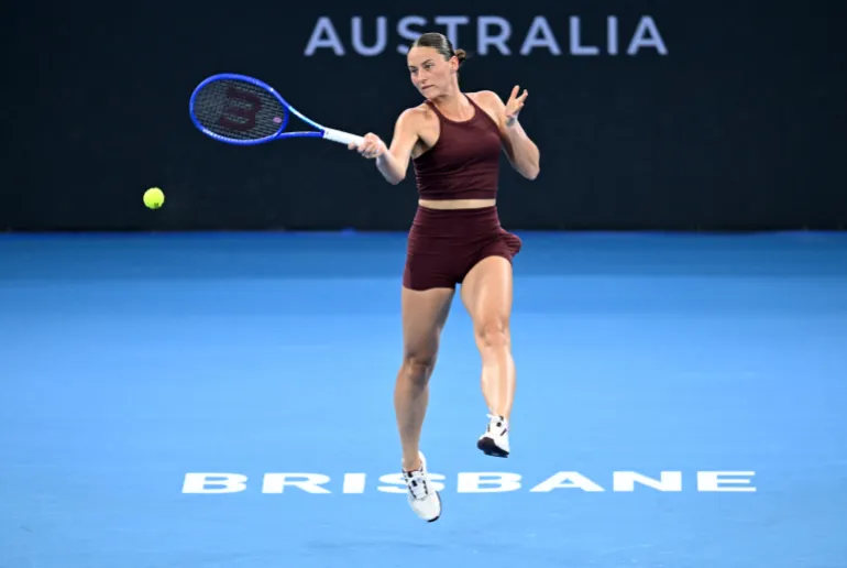 Marta Kostyuk in action.