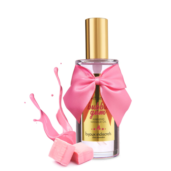 warming massage oil bubblegum intimina