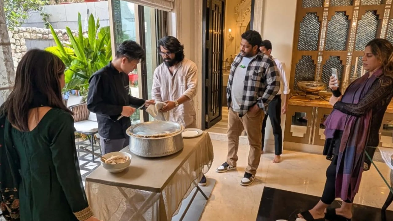 Ram Charan enjoying biryani made by Japanese chef Takamasa Osawa