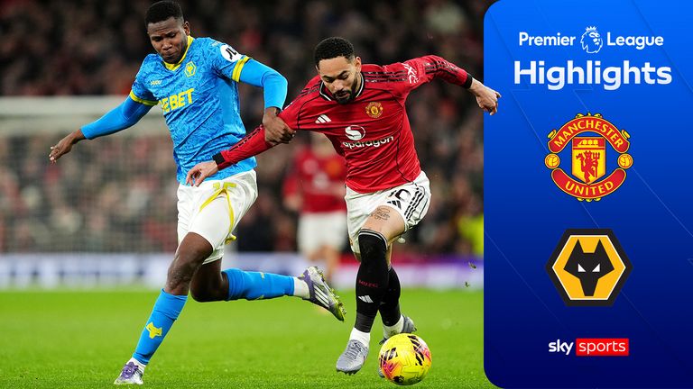 Highlights from the Premier League match between Manchester United and Wolverhampton Wanderers.