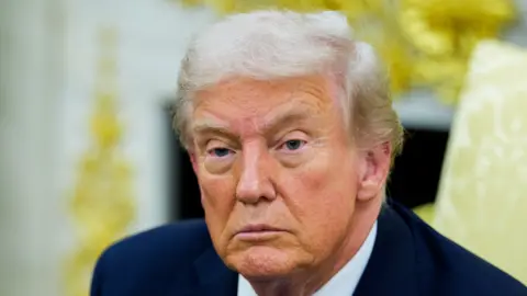 Bloomberg via Getty Images US President Donald Trump during a meeting with Mark Rutte, secretary general of the North Atlantic Treaty Organisation