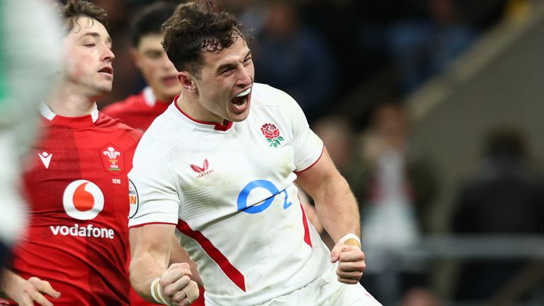 Henry Arundell scored a first-half hat-trick against Wales in England's Six Nations opener