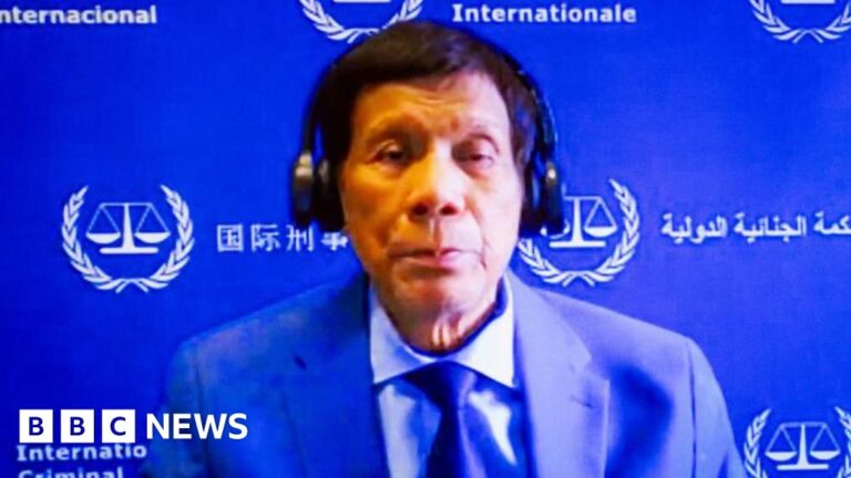Ex-Philippine president faces court for crimes against humanity