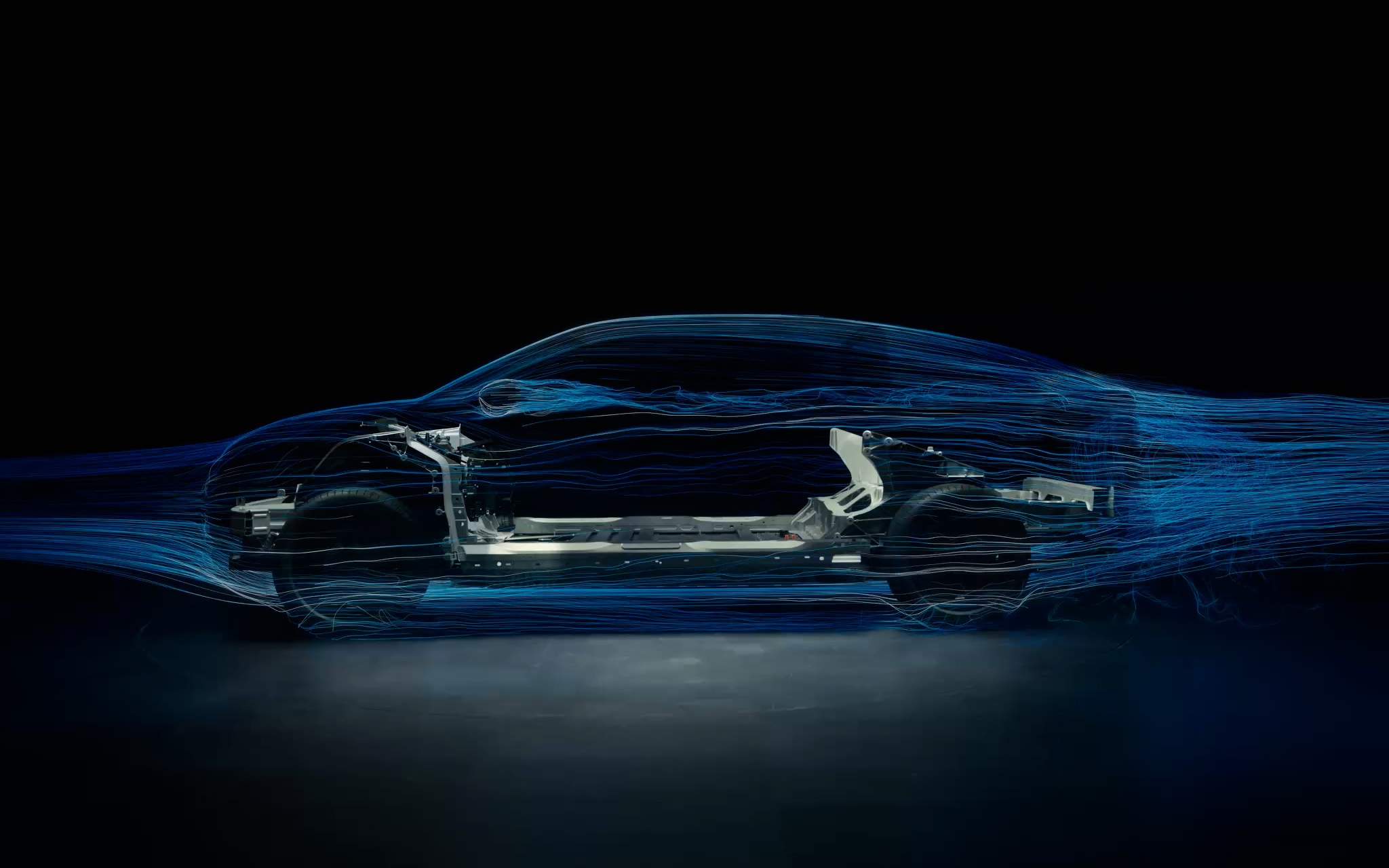 A screenshot of an aerodynamic simulation