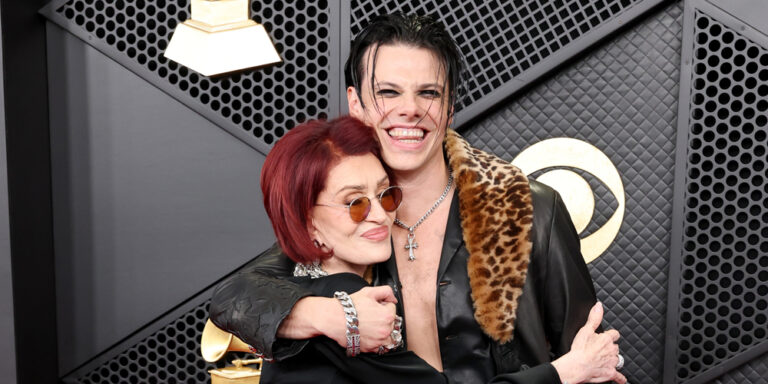 Yungblud Brings Sharon Osbourne on Stage to Accept Grammy for Ozzy Osbourne Cover Song | 2026 Grammys, Grammys, Ozzy Osbourne, Sharon Osbourne, yungblud | Celebrity News and Gossip | Entertainment, Photos and Videos