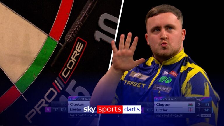 So CLOSE! Littler just misses out on nine-darter in Cardiff!