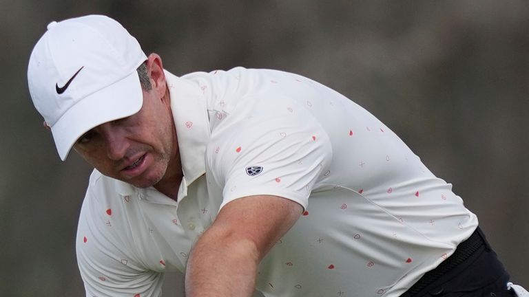 Rory McIlroy, of Northern Ireland, misses his putt on the third green during the second round of the Arnold Palmer Invitational