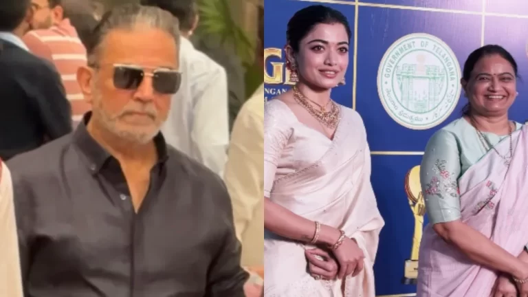Kamal Haasan turns heads in his grey beard look as he reaches Hyderabad, Rashmika Mandanna arrives for event; WATCH