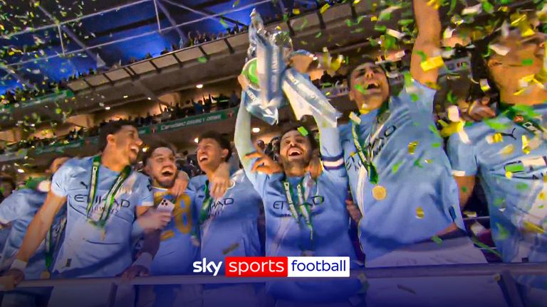 Man City trophy lift