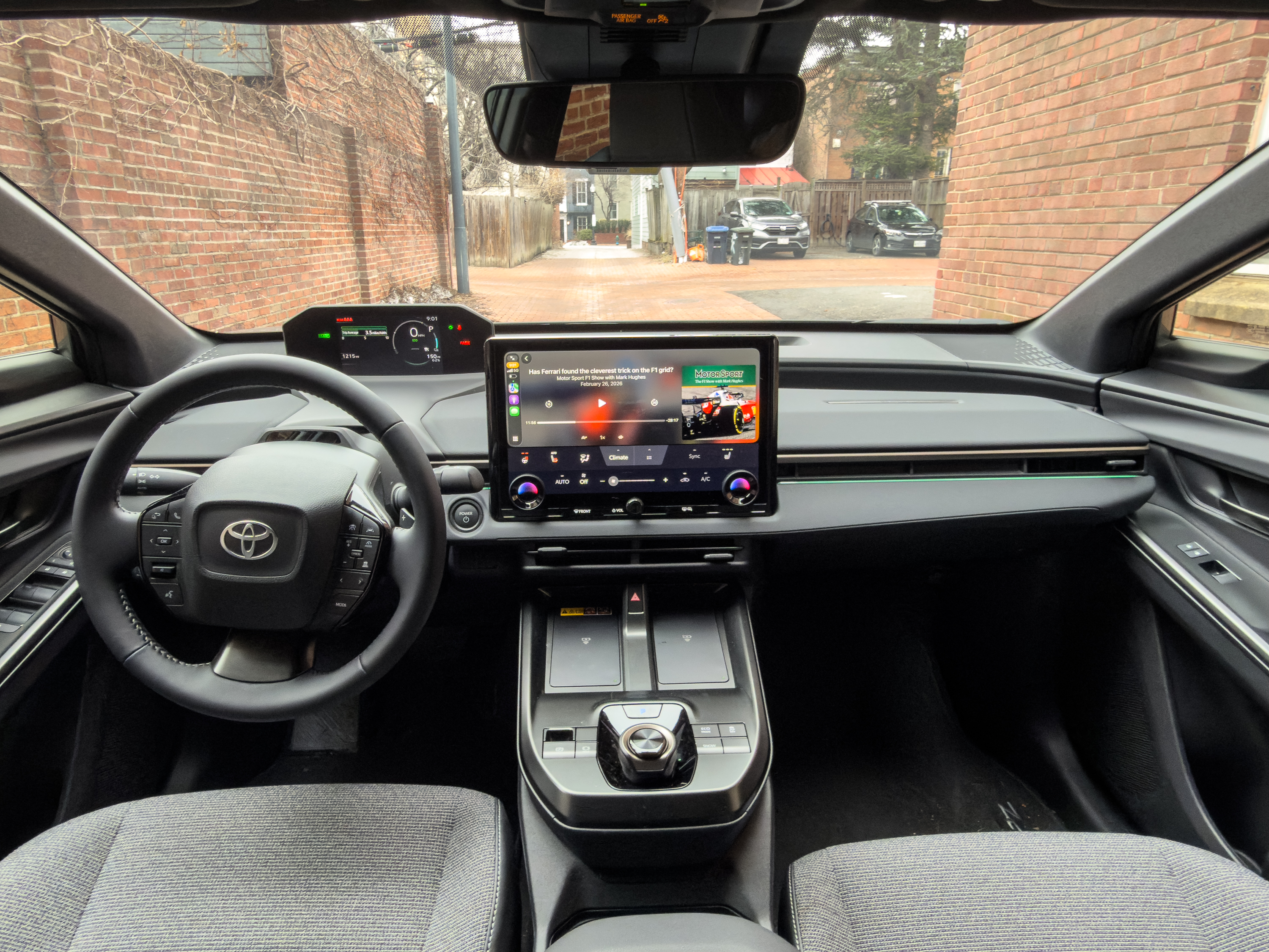 A Toyota bZ interior