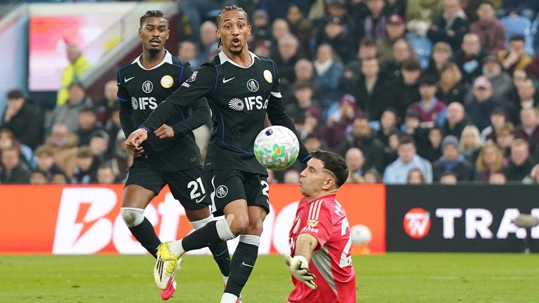 Joao Pedro gives Chelsea a 2-1 lead at Villa Park