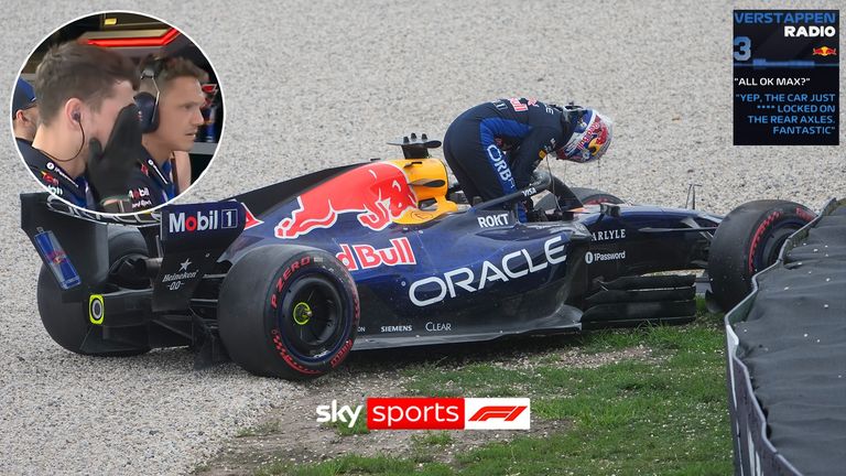 Red Bull's Max Verstappen crashed into the barriers during Q1 at the Australian Grand Prix.