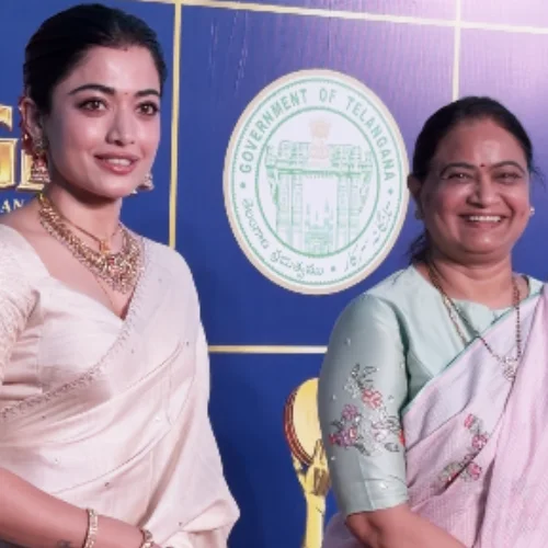 Rashmika Mandanna and Vijay's mother Madhuri (PC: APH)