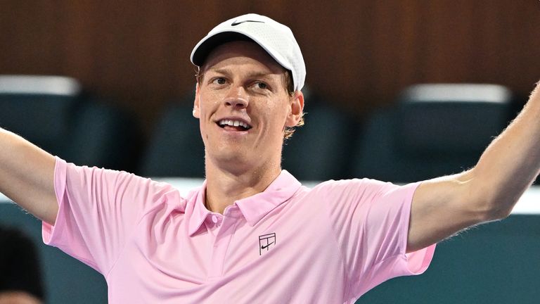 Jannik Sinner, Miami Open tennis 2026 (Associated Press)
