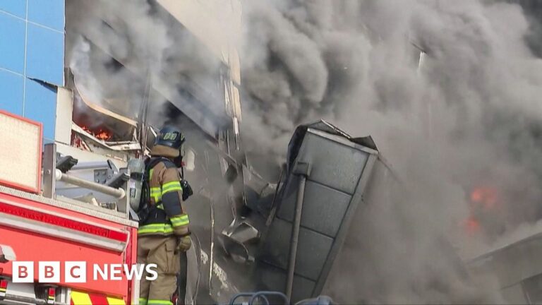 Thick smoke billows from South Korea car parts plant in deadly fire