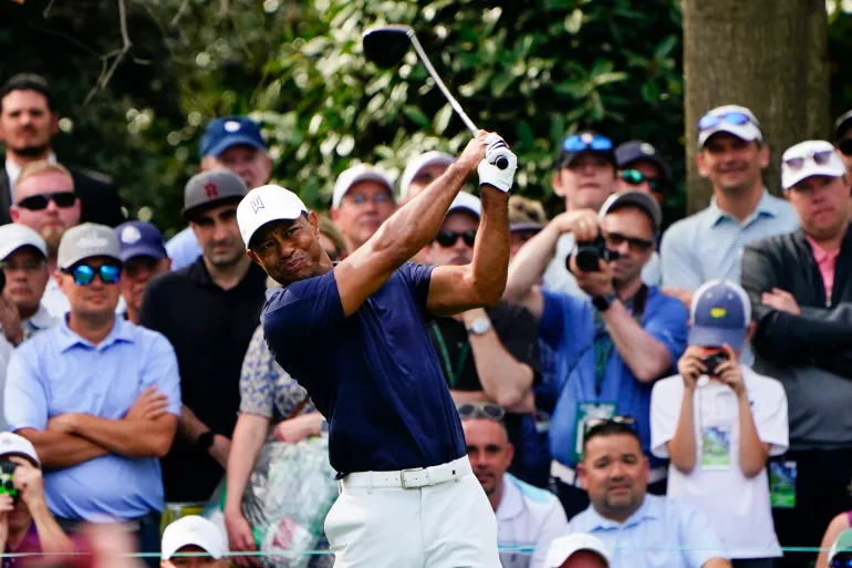 Tiger Woods practicing