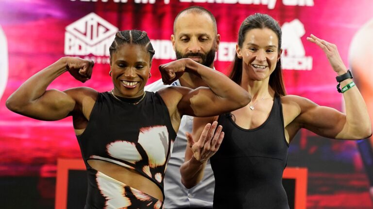 Caroline Dubois reacts to elbow barge from Terri Harper: ‘She’s trying to be me. She’s trying to pretend’ | Boxing News