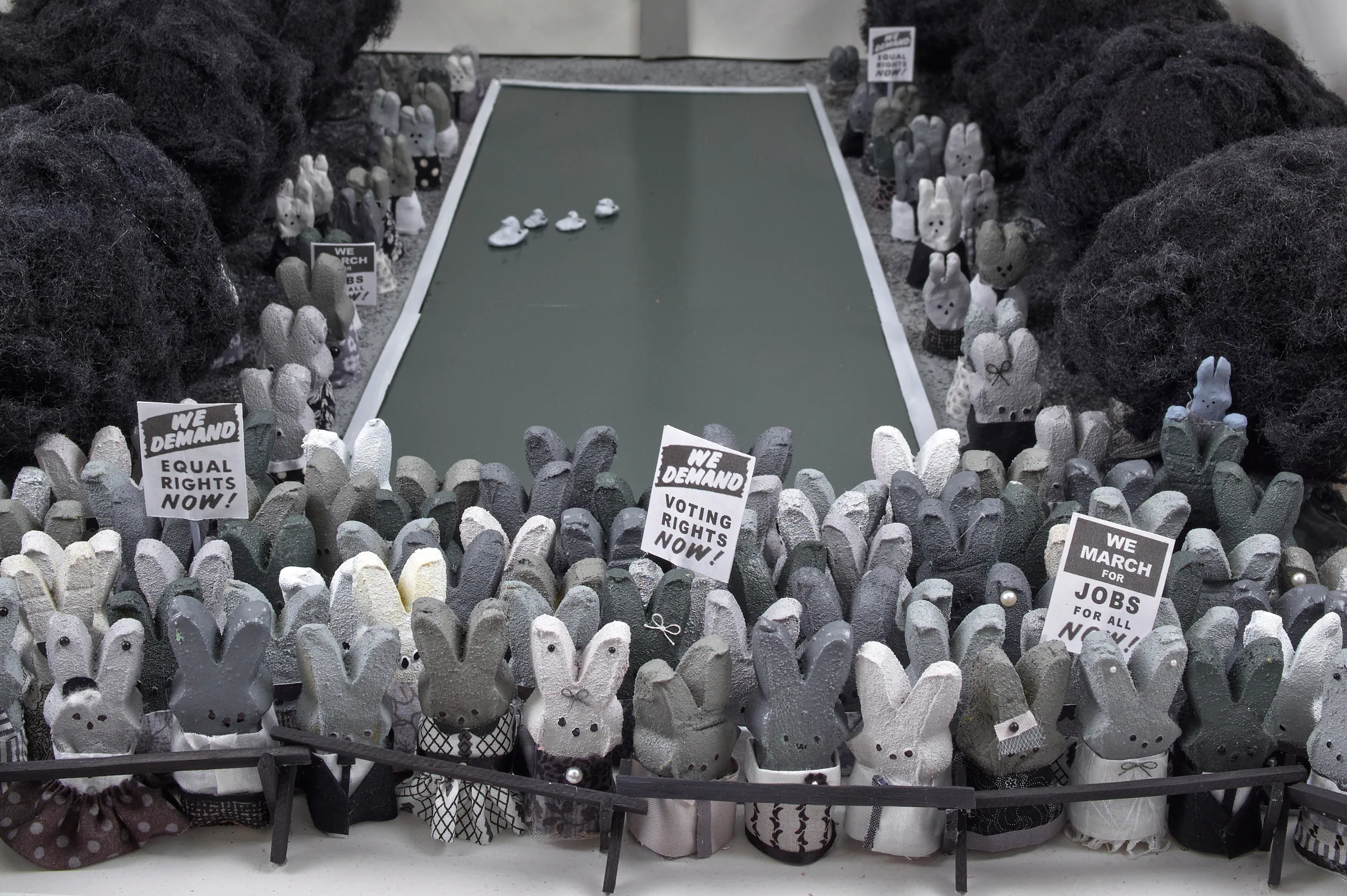 March on Washington rendered in Peeps