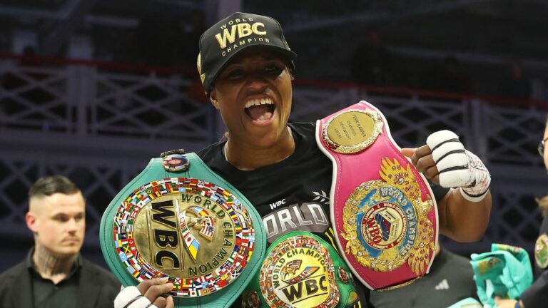 Caroline Dubois defeats Terri Harper to win world championship grudge match and unify WBC and WBO lightweight titles | Boxing News