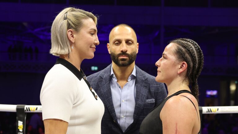 Chantelle Cameron becomes two-weight world champion as she dominates Michaela Kotaskova and calls for Mikaela Mayer next | Boxing News