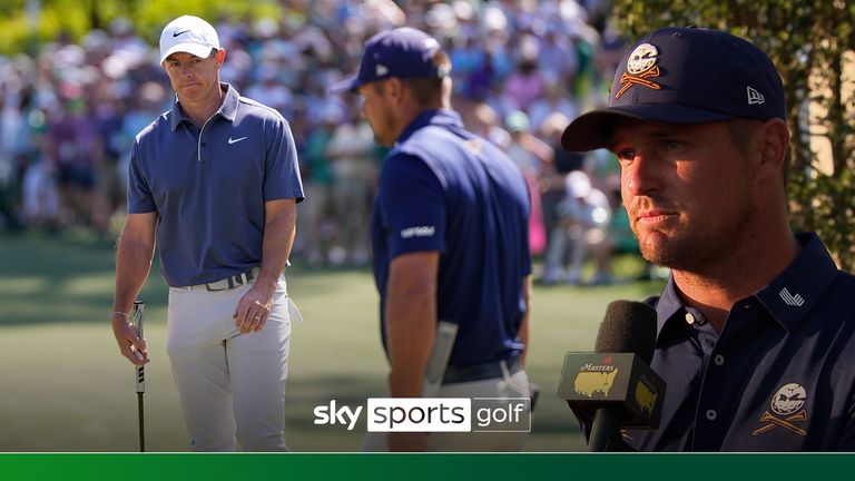 Bryson DeChambeau reveals that Rory McIlroy did not talk to him throughout his victorious final round at the Masters.