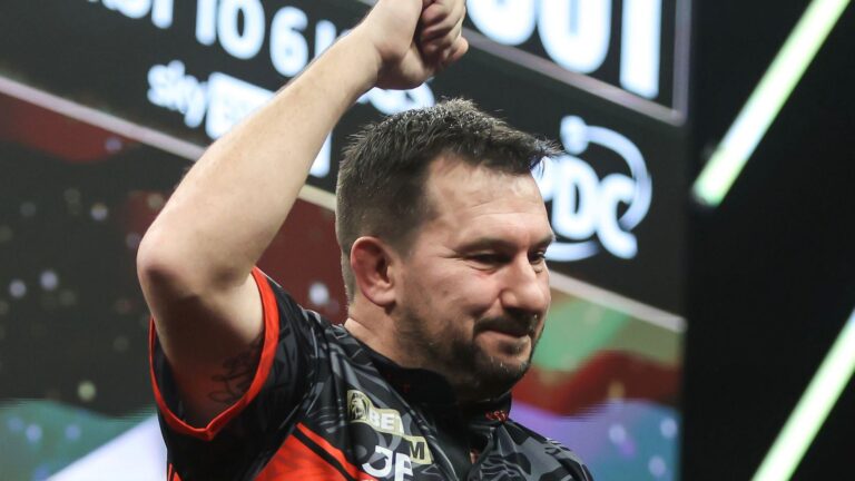 Premier League Darts: Jonny Clayton returns to top of table after victory over Michael van Gerwen in Brighton | Darts News