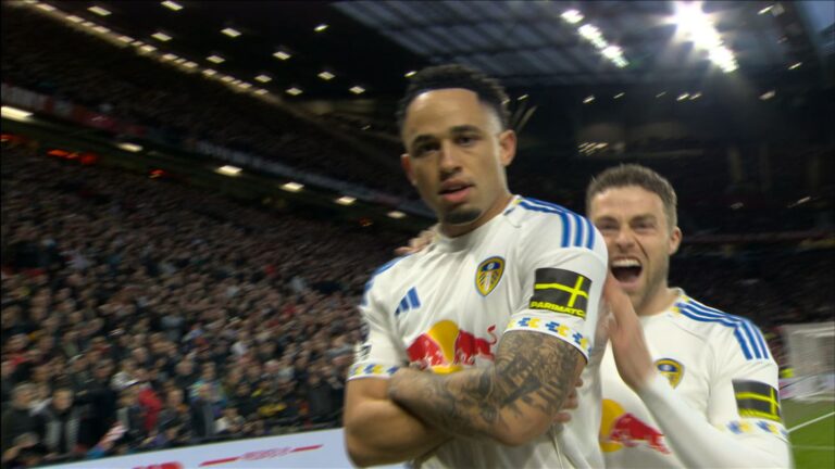 'Leeds at the Stretford End again!' | Okafor puts Leeds ahead within FIVE minutes!