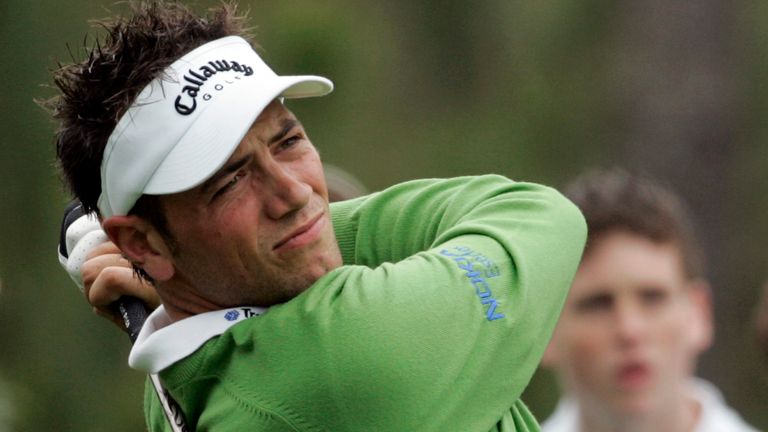 Nick Dougherty of England 15th for the 2008 Masters golf tournament at the Augusta National Golf Club in Augusta, Ga., Monday, April 7, 2008. The Masters tournament begins on Thursday, April 10.  (AP Photo/Chris O'Meara)