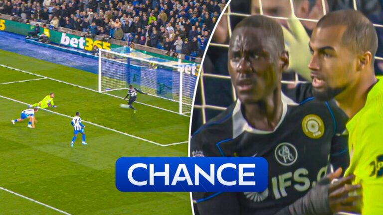 Off the line! Brighton go close to doubling advantage as Chelsea hang on!