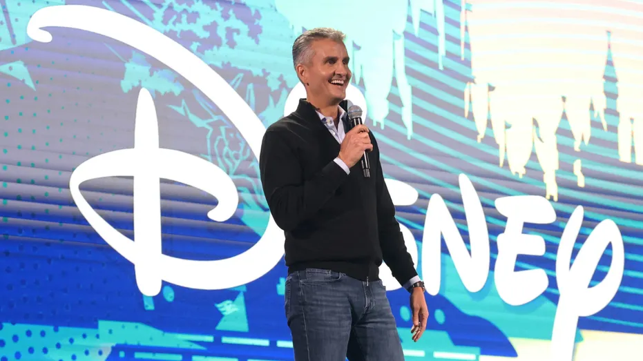 Walt Disney's Josh D'Amaro speaks in Brazil.