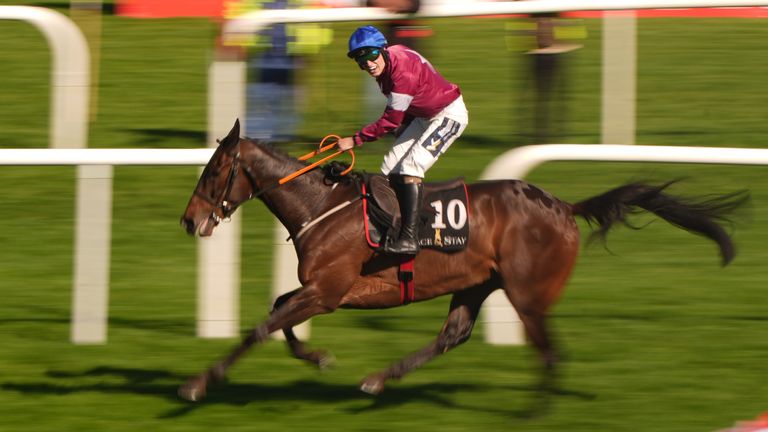 With Nolimit ridden by Joshua Michael Halford on their way to winning at Punchestown 