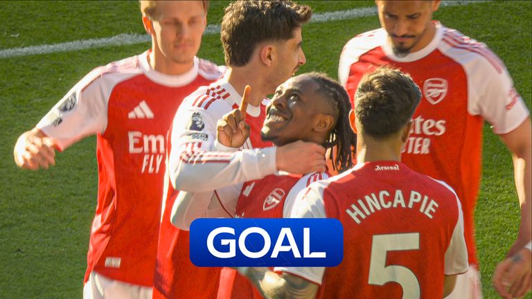 Eberechi Eze gives Arsenal early lead over Newcastle