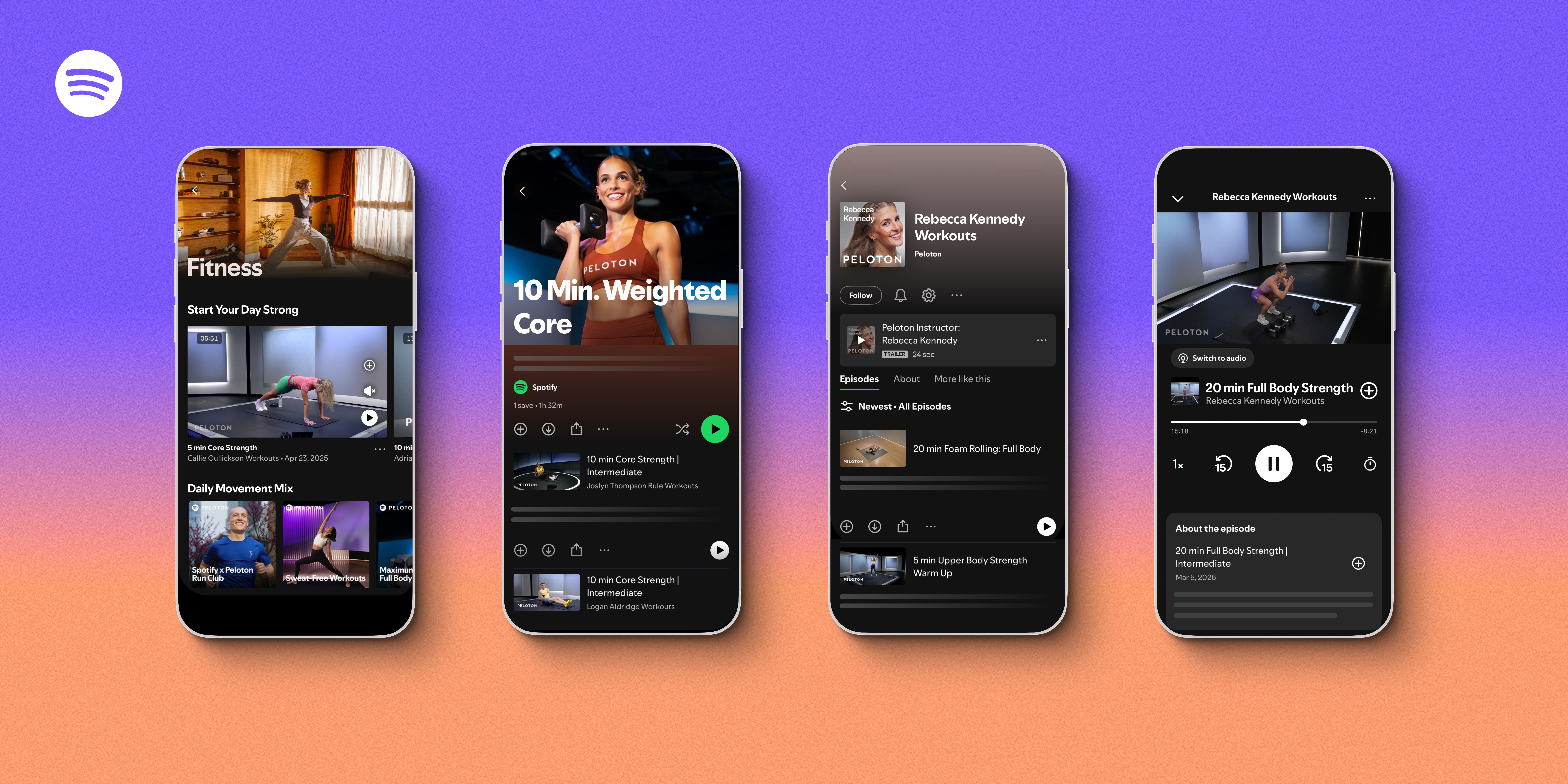 Spotify announces an expansion into Fitness, bringing a Peloton partnership and more to help users manage their wellbeing.