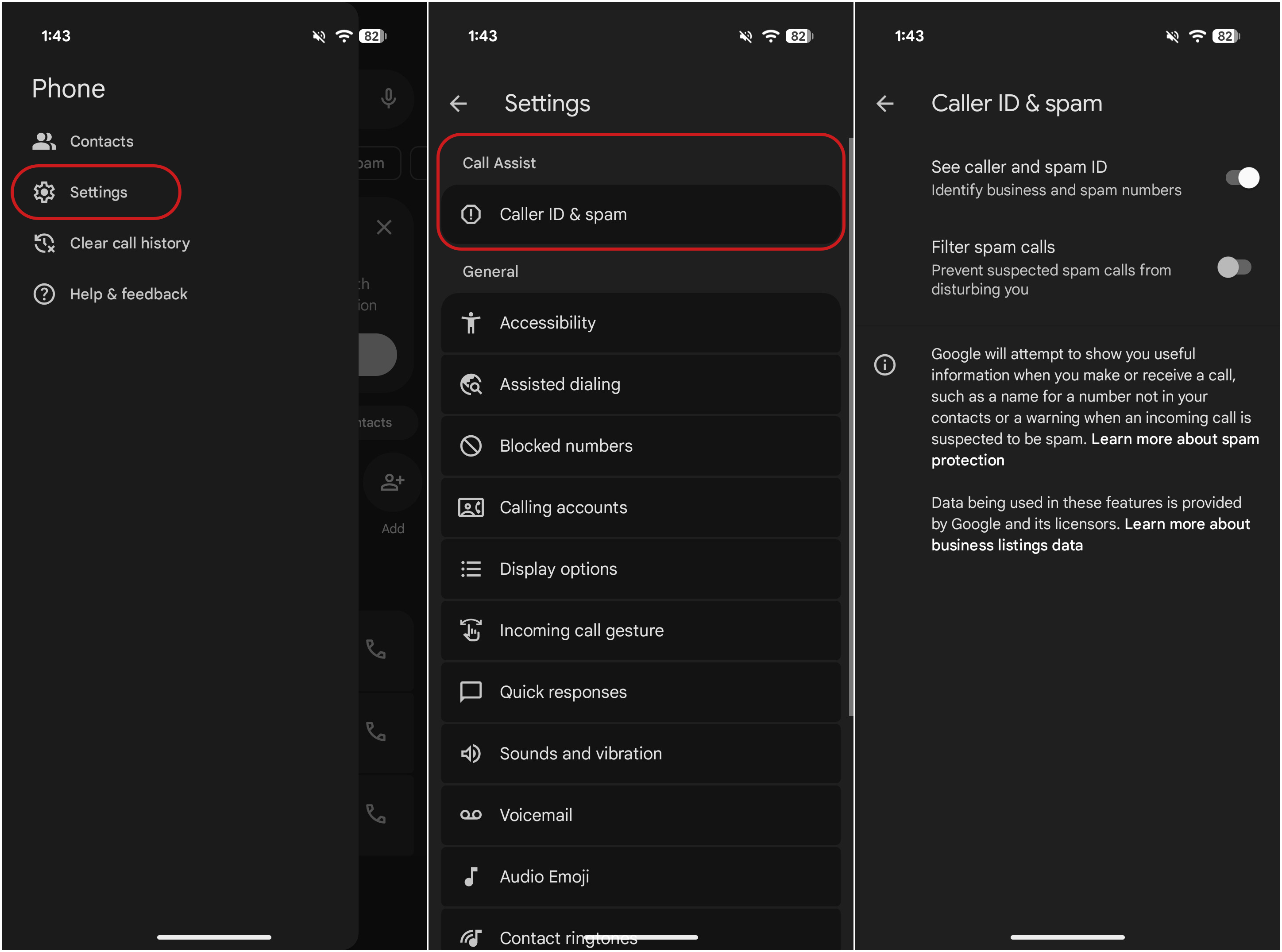 Steps to disable Gemini features in the Google phone app