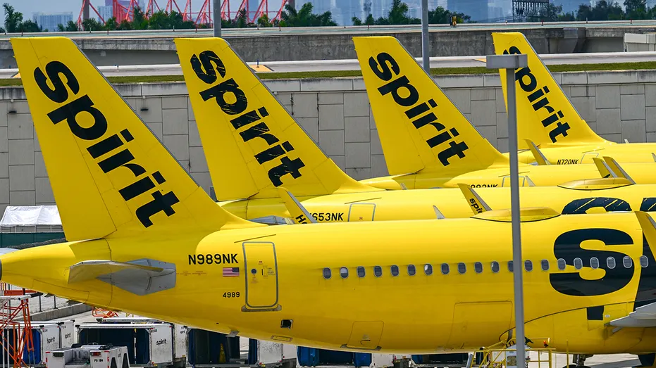 Spirit Airlines planes on tarmac amid bankruptcy
