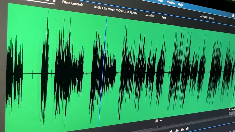 Audio wavelengths in an editing tool