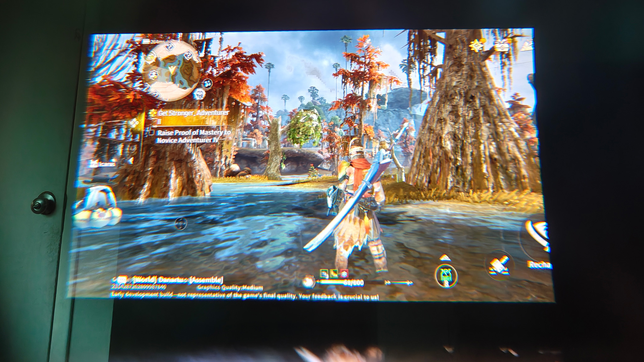 Monster Hunter Outlanders as seen on Viture Beast smart glasses
