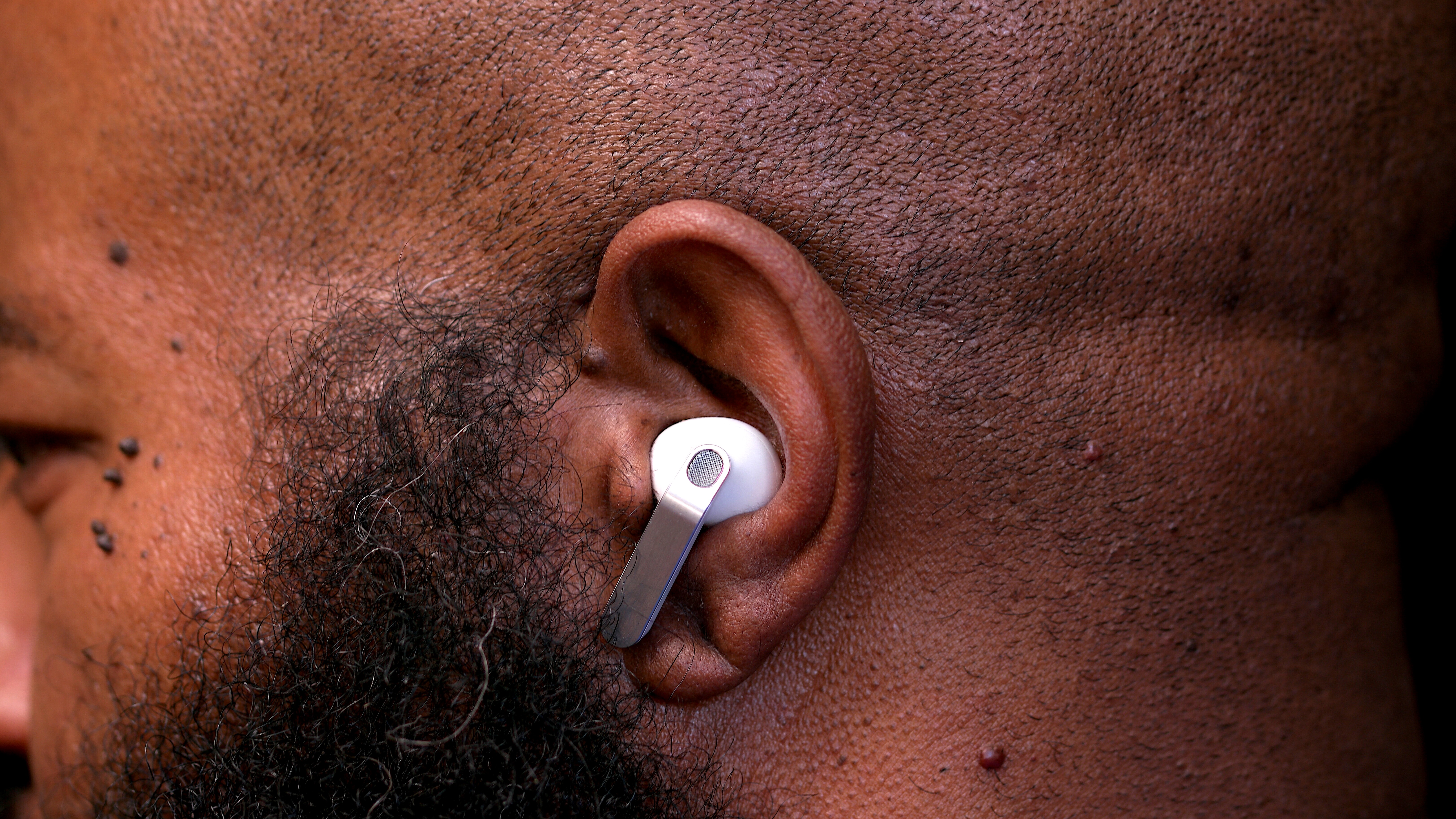 Galaxy Buds4 Pro being worn by the author
