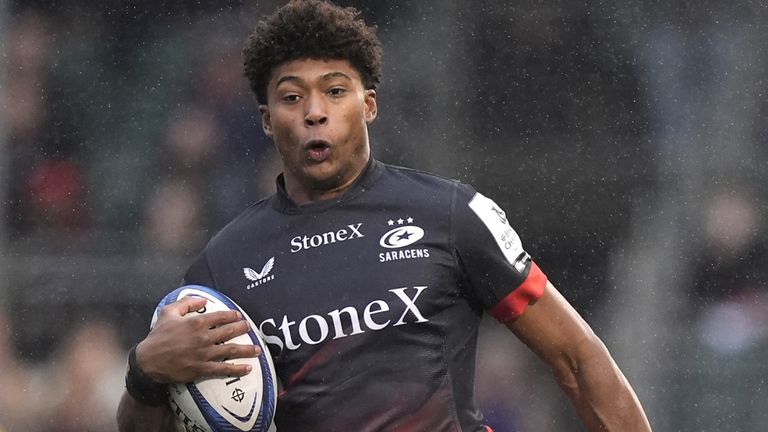 Noah Caluori starred scoring four tries for Saracens against Newcastle.