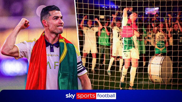 FULL-TIME SCENES! Ronaldo leads title celebrations with drum!